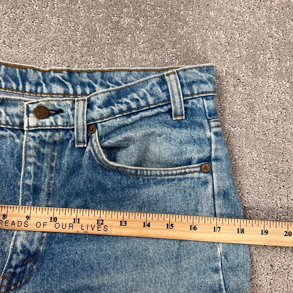 Levi's 505 Jeans Men 32W 32L Light Blue Orange Tab VTG USA Streetwear Retro